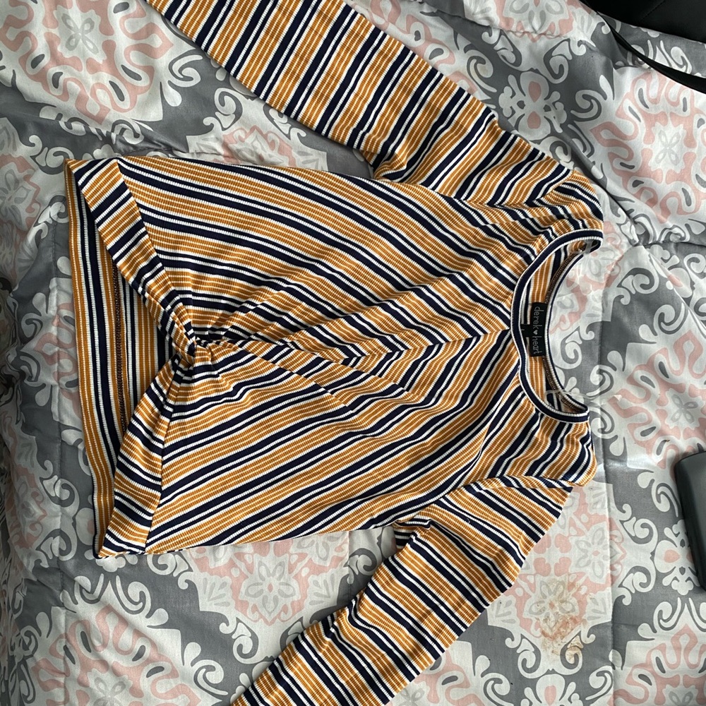 Long sleeved stripped shirt